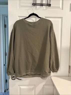 aerie Olive Green Crewneck Sweatshirt - Relaxed Pullover